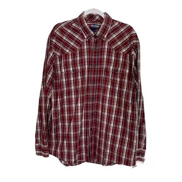 Reel Legends Performance Western Shirt Cotton Button Down Rodeo Cowboy Size XL - Picture 5 of 15